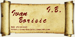 Ivan Borišić vizit kartica